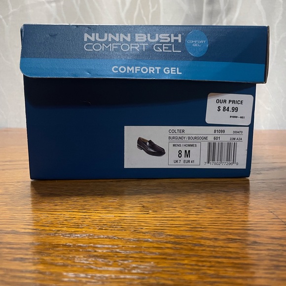 Nunn Bush “Colter” Burgundy Comfort Gel Loafers main image 14